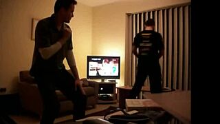 Gay foot kickboxing match with skilled fighters