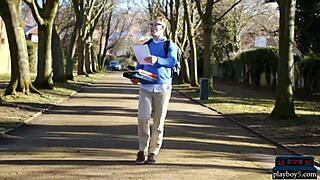 I love watching this redhead teen 18+ bounce her big ass on a new student