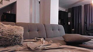 pregnant gabriela on webcam chatting casually