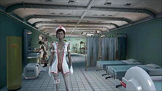 Teen Nurse Strips and Teases Patient in Hospital Scene