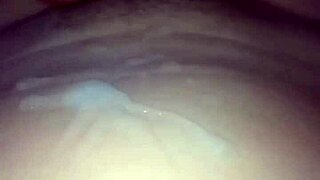 Wow, the black guy in this interracial scene gives me an enormous cumshot on my belly!