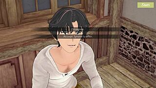 lets play with the charming redhead waitress and her big tits