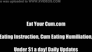 You will learn to love cum taste in cei