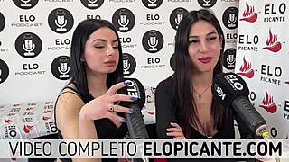 Mielcita and Almendra suck banana with cream and swallow