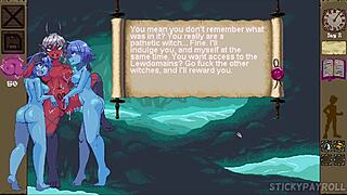 Hot thick anime girlfriend loves fucking big cock in hentai game part 2 😍