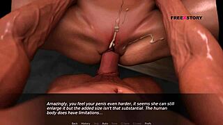 in dusklight manor, john fucks vampire clara thrice, cumming each time in this 3d game.