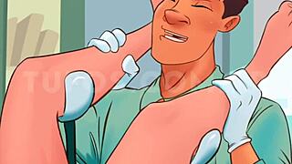 Enema babes get messy assfucking with huge strapon