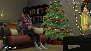 Winter Holiday Seduction: Liberty Lee in The Sims 4 Snowy Cartoon Teen 18+ Sex