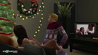 Winter Holiday Seduction: Liberty Lee in The Sims 4 Snowy Cartoon Teen 18+ Sex