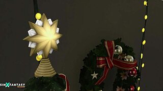 Winter Holiday Seduction: Liberty Lee in The Sims 4 Snowy Cartoon Teen 18+ Sex