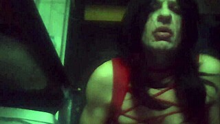 Transsexual performer in cumshot video