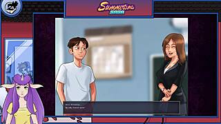 Watch Summertime Saga part 12 with goth cosplay and big tits action