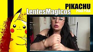 the chubby girl with glasses gives me a blowjob and swallows all the cum.