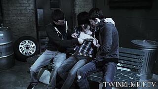 Three Young Gays Make Out Before Anal Pounding