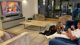 Cute Girl Spreading Legs In Sexy Lingerie With Boyfriend On Cam