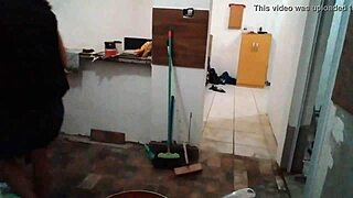 Hey, check out Stella Still's big tits show in the kitchen!