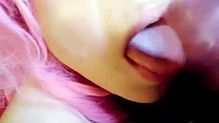Amateur with big tits swallows monster cock in blowjob