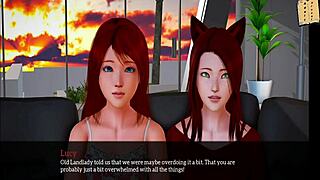 Redhead amateur with small tits big ass in homemade erotic family scene