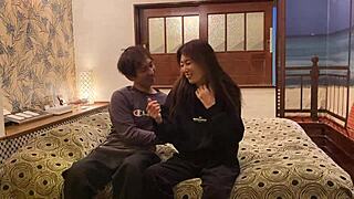 married woman in cosplay on halloween