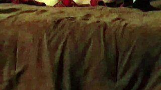 My wife plays with a 10-inch vibrator, showing off her big tits and ass