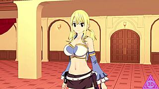 lucy natsu fairy tail hentai blowjob and cumshot