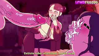 Animated friend in playful boy scene