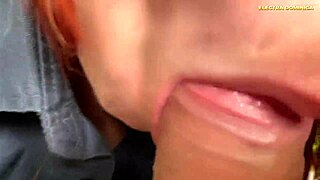 Brazilian Redhead Maid Hired from Street Offers Blowjob