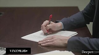 Alexa Grace seduces her tutor with rough blowjobs and licks