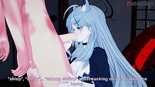 Feeling The Intense Pleasure As Sunaookami Shiroko Rides In Cowgirl And Gives Blowjob In Blue Archive Fantasy Full Movie