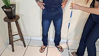 Naughty seamstress eyes client's big cock in hardcore reality scene