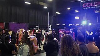 anastasia dior celebrates 15th anniversary at exxxotica in edison nj