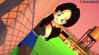 VIDEL SEES GOHAN AND A18 FUCKING HARD IN DRAGON BALL Z EX