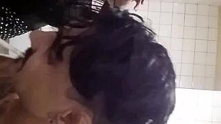 Moon Bent Over for Assfucking in Public Bathroom