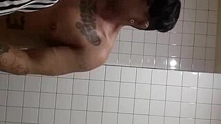 Moon Bent Over for Assfucking in Public Bathroom