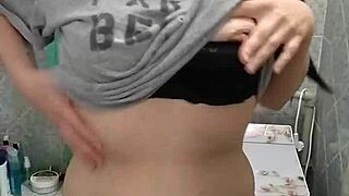 Amateur Milf Displays Juicy Ass In Bathroom Homemade