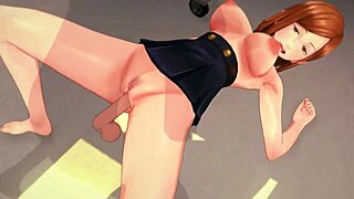 kugisaki nobara indulges in solo play and intense encounters in jujutsu kaisen hentai