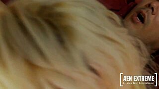 Bimbo pornstar Katie Kaliana teases with her tight pussy before getting it deeply stuffed