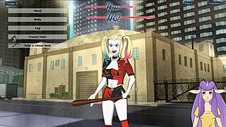 Harley Quinn getting facial and blowjob in uncensored anime game
