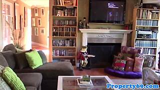 ebony realtor bent over during open house