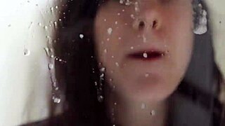 spitting around with wet saliva play