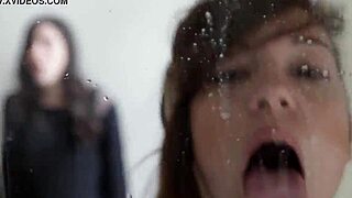 spitting around with wet saliva play