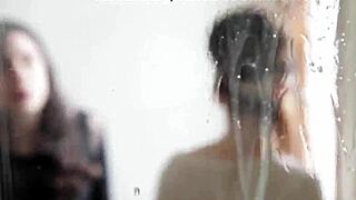 spitting around with wet saliva play