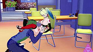 Harley Quinn Hentai Blowjob And Cumshot Gameplay