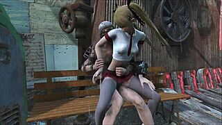 Marie Rose in Fallout 4 public outdoor sex adventure 😍
