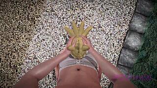 Захватывающий косплей лисьей горничной в аниме стиле