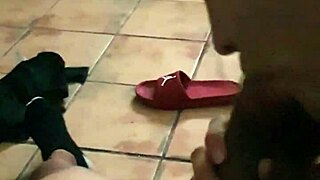 Comadre sucking on a delicious piece of candy