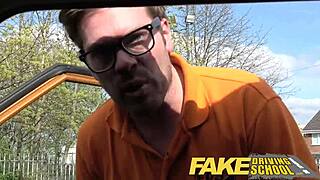 fake driving school tempts with big natural young tits in pov sex