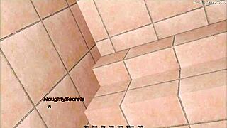 dude enjoys close up nipple play and sensual boob licking in 3d hentai game