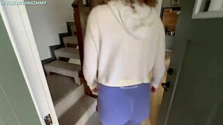 public stepmom's rough anal creampie at cousin's cabin
