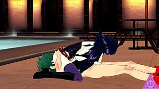 Watch Deku Fuck Midnight in Hentai Blowjob Action!